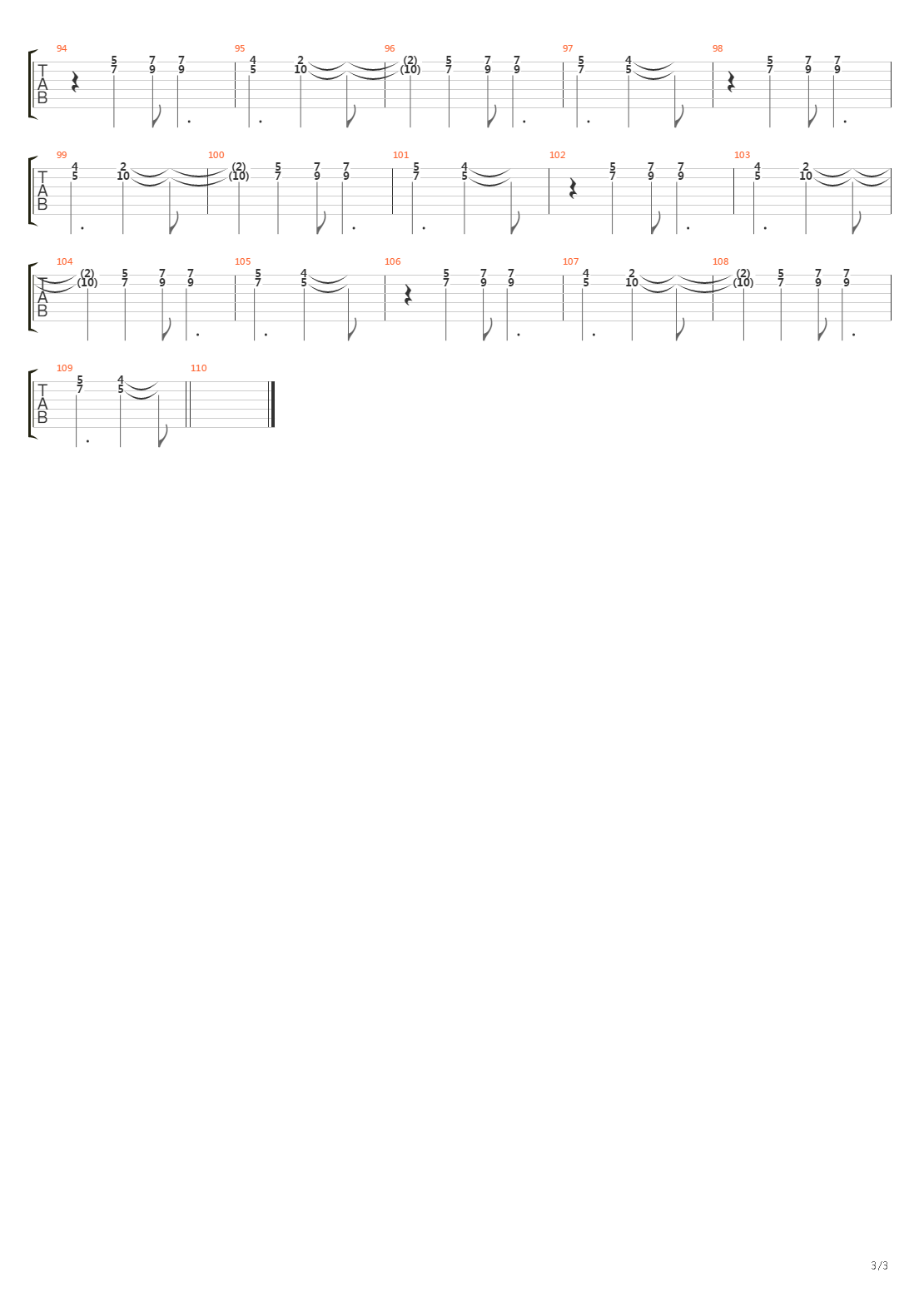 Otelo吉他谱