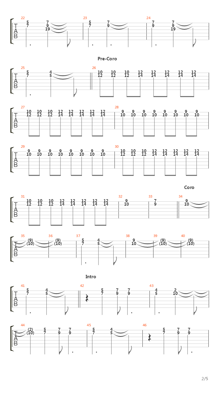 Otelo吉他谱
