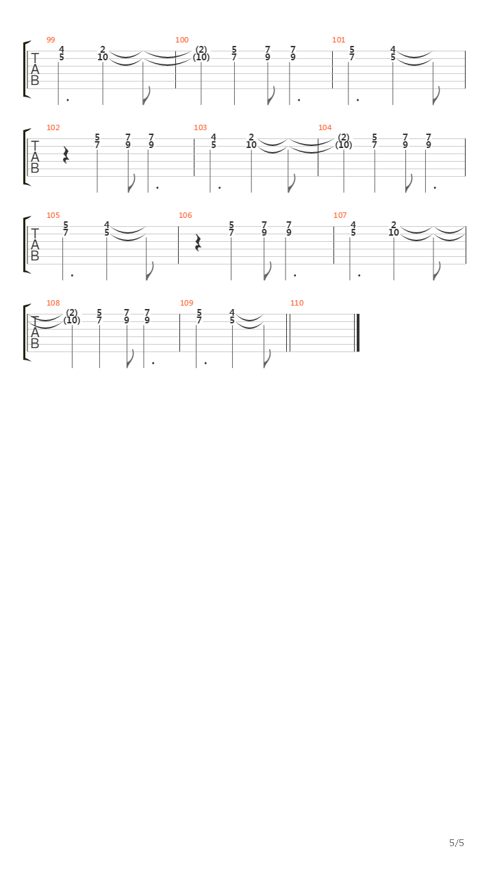 Otelo吉他谱