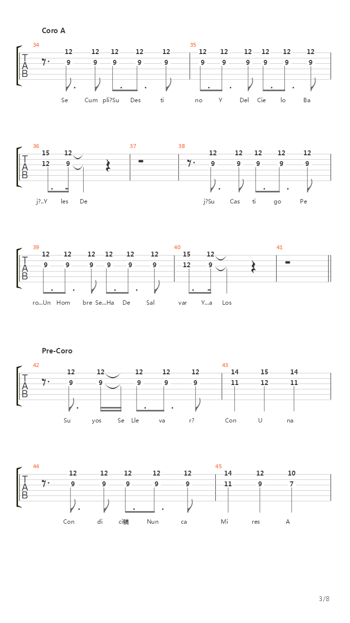 Sodoma Y Gomorra吉他谱