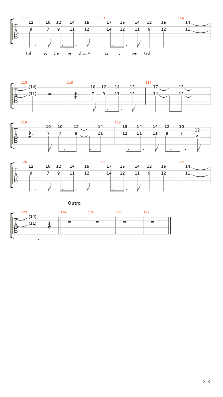 Sodoma Y Gomorra吉他谱
