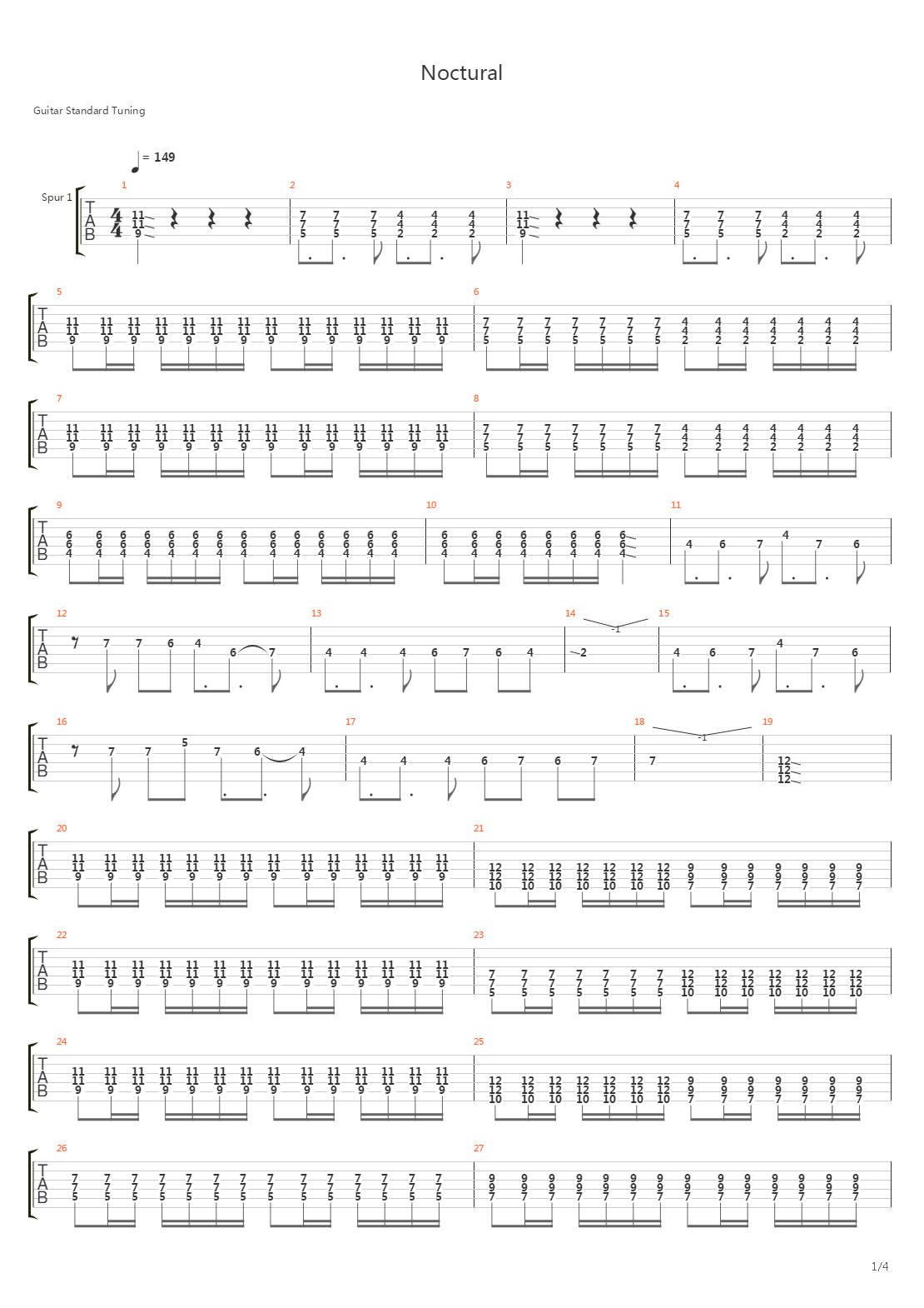 Nocturnal吉他谱