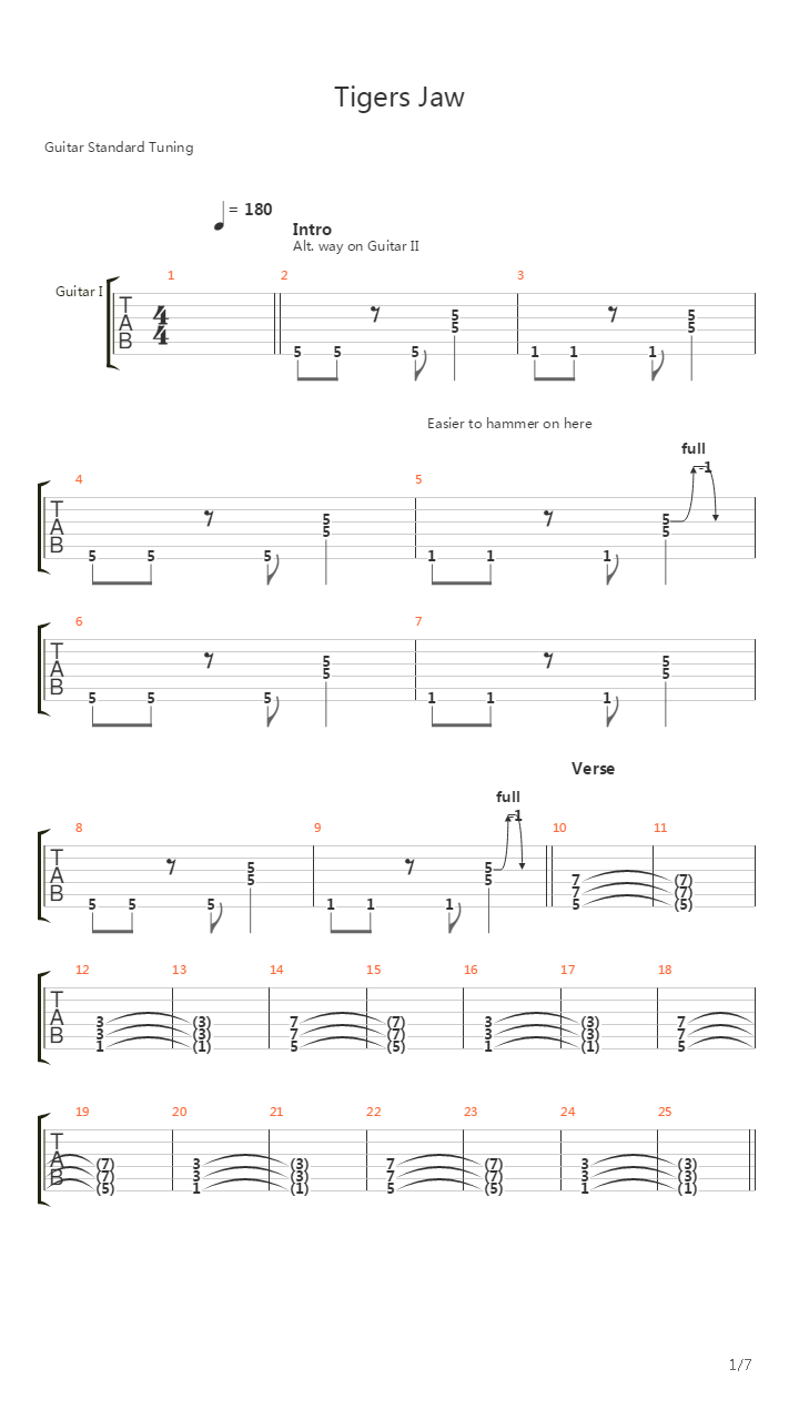 Dent吉他谱