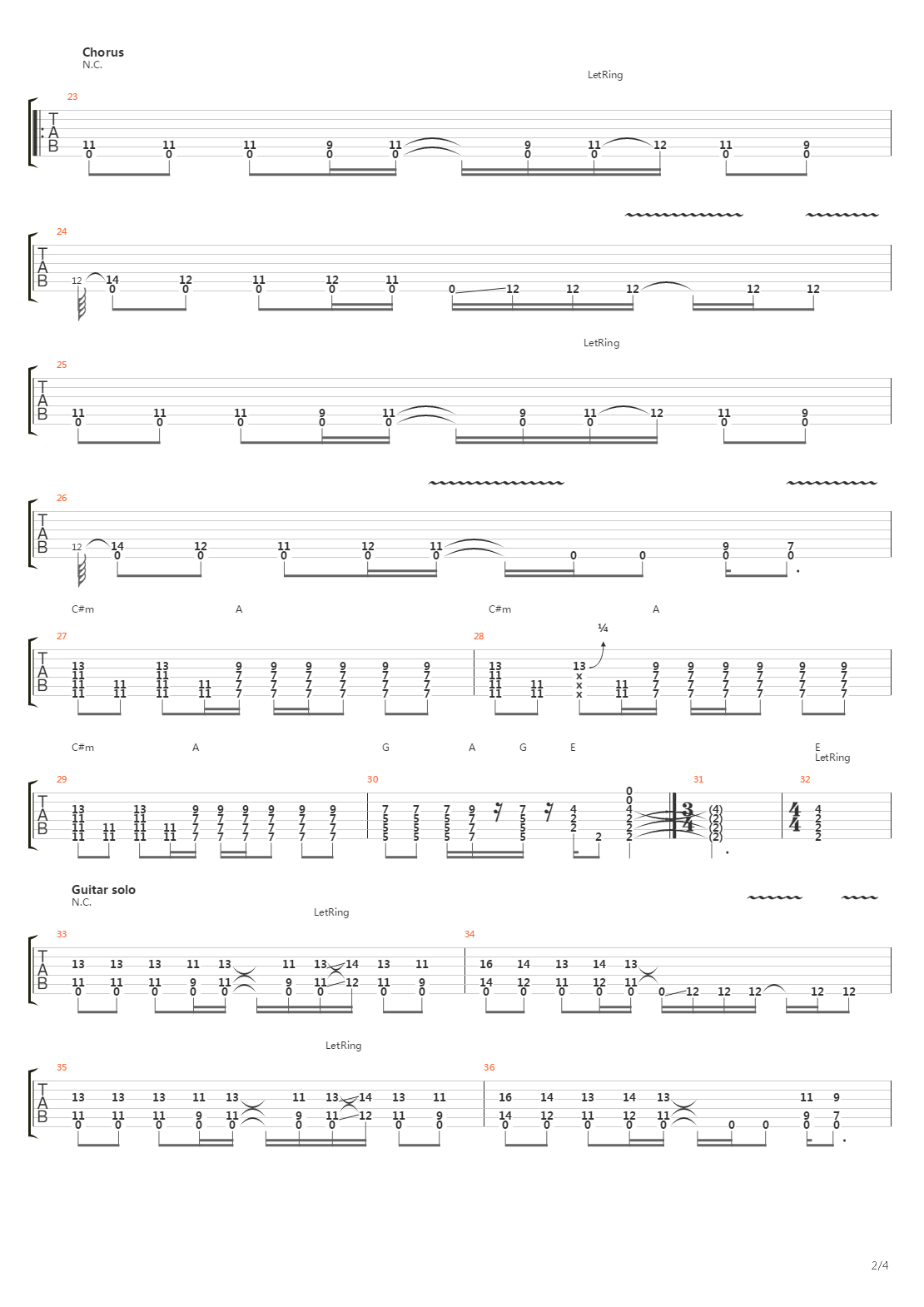 Secrets Of Parade吉他谱