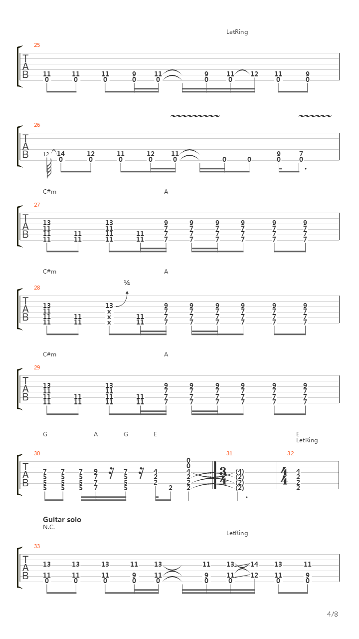 Secrets Of Parade吉他谱