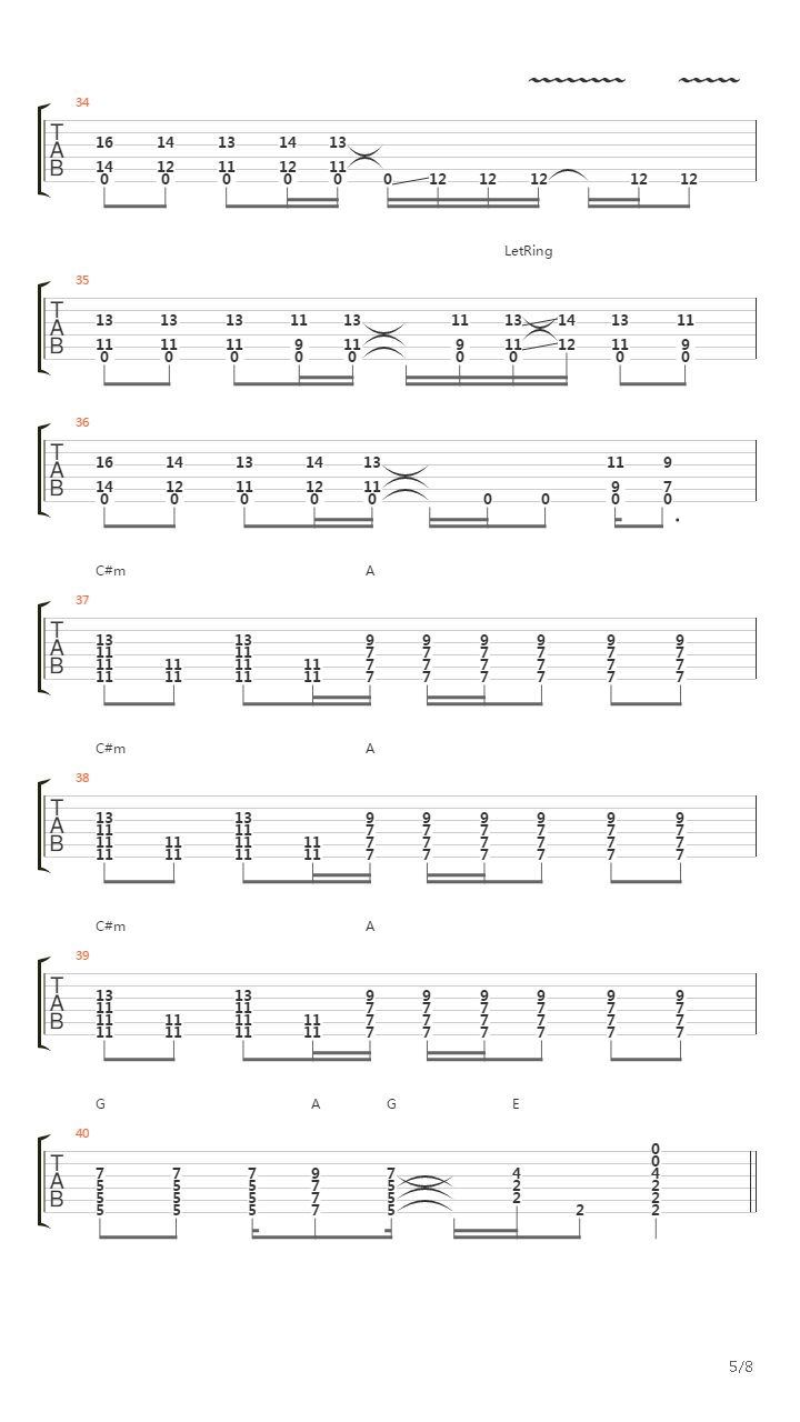 Secrets Of Parade吉他谱