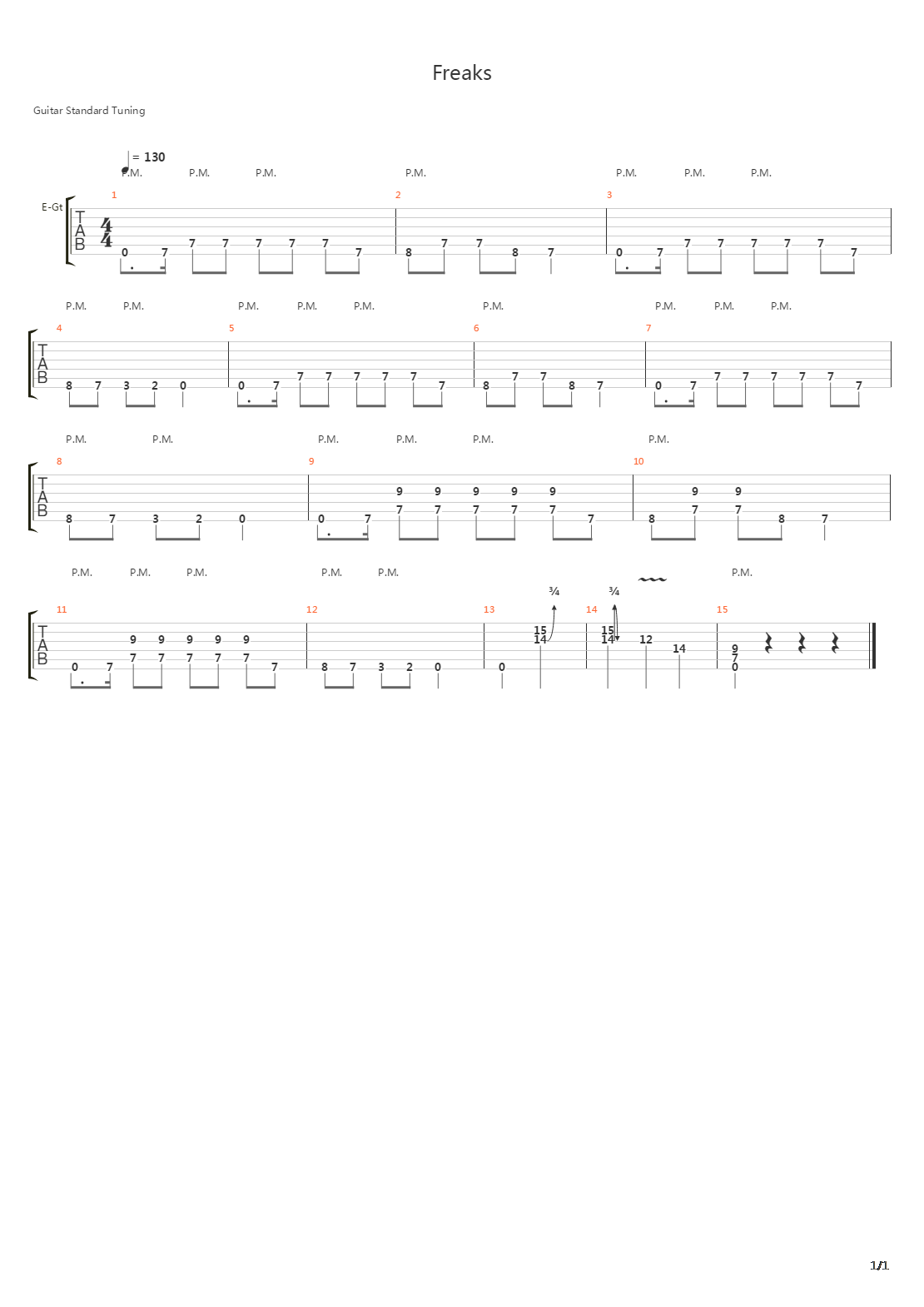 Freaks吉他谱