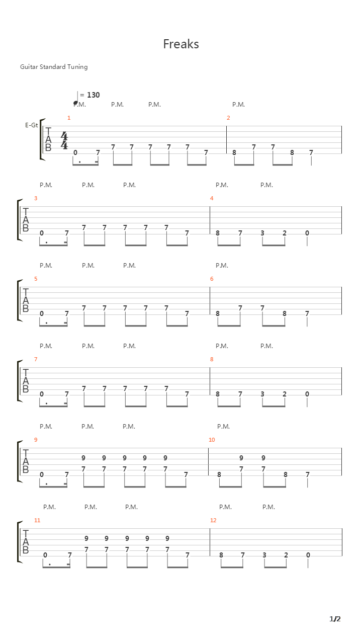 Freaks吉他谱