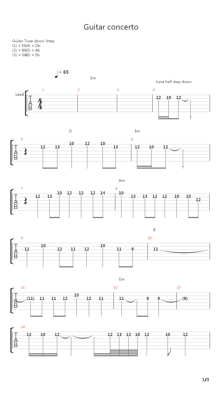 Guitar Concerto吉他谱