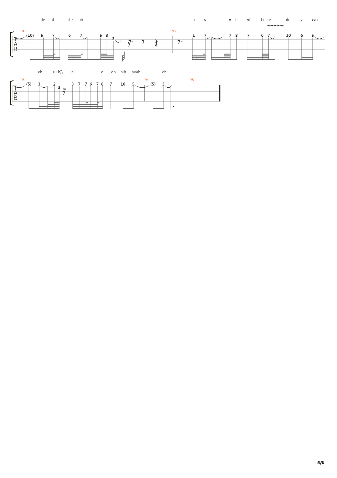 Burn吉他谱