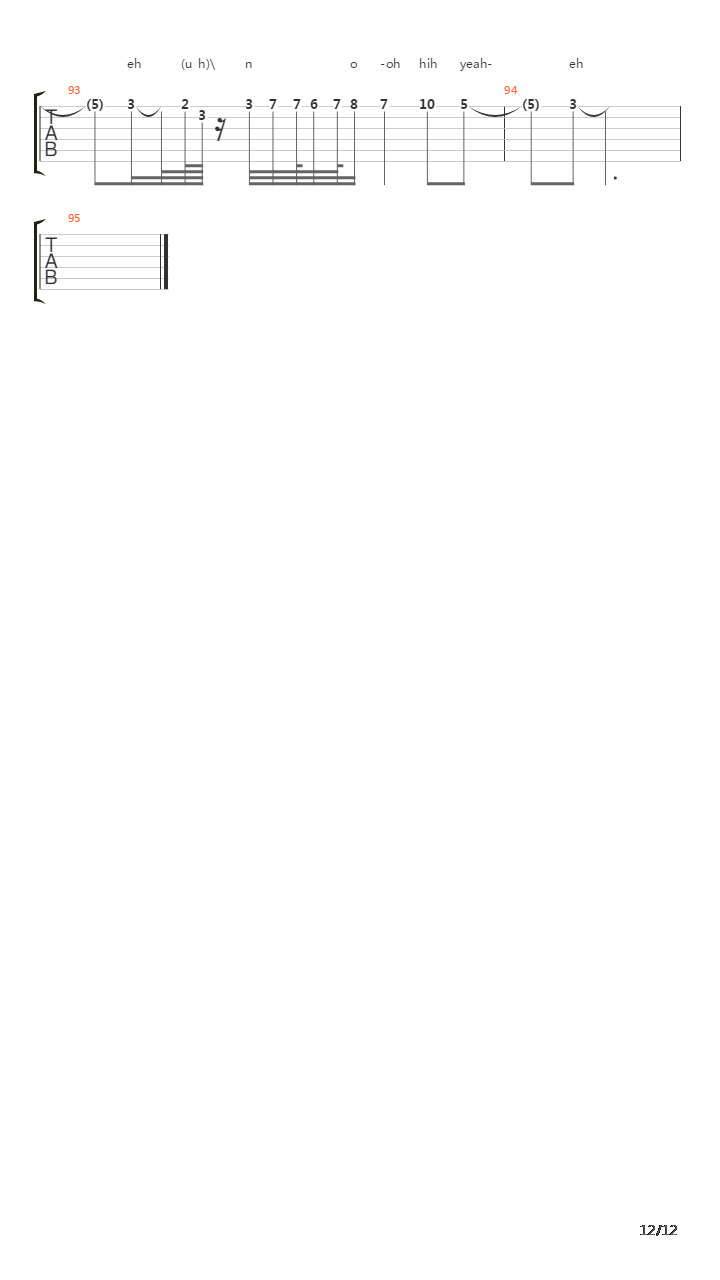 Burn吉他谱