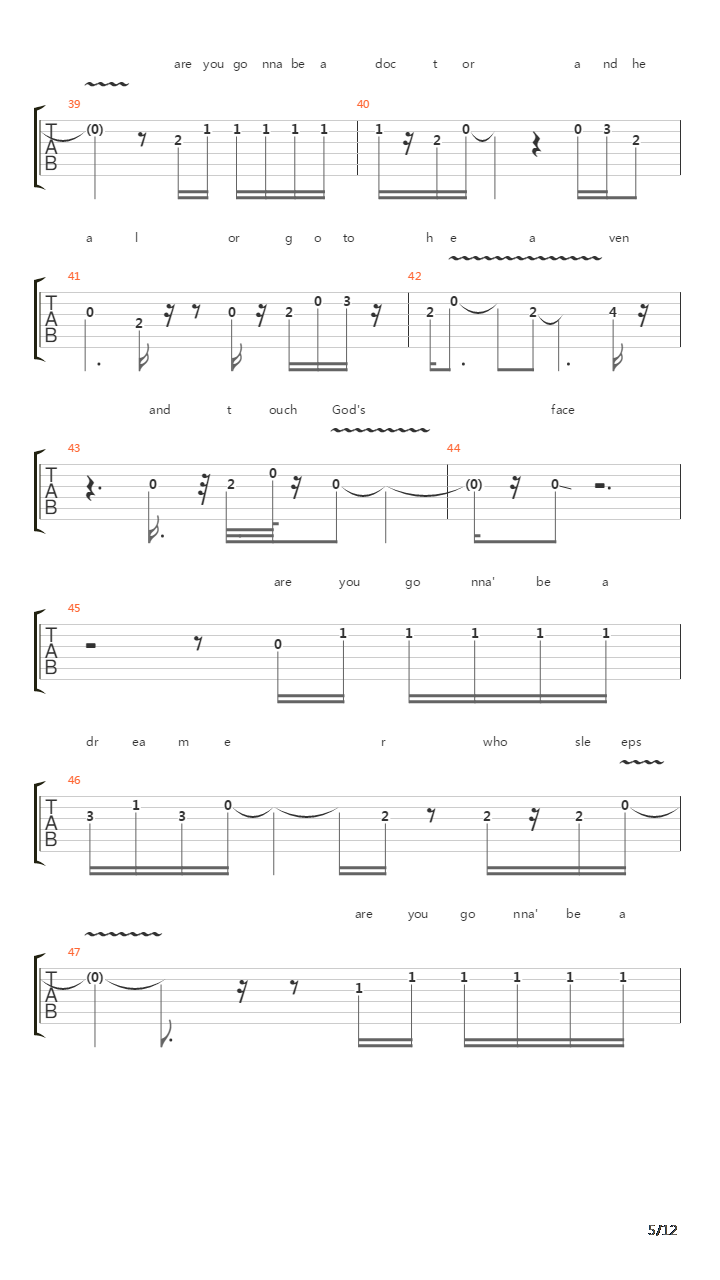Burn吉他谱