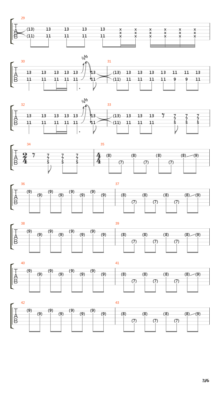 Shed吉他谱