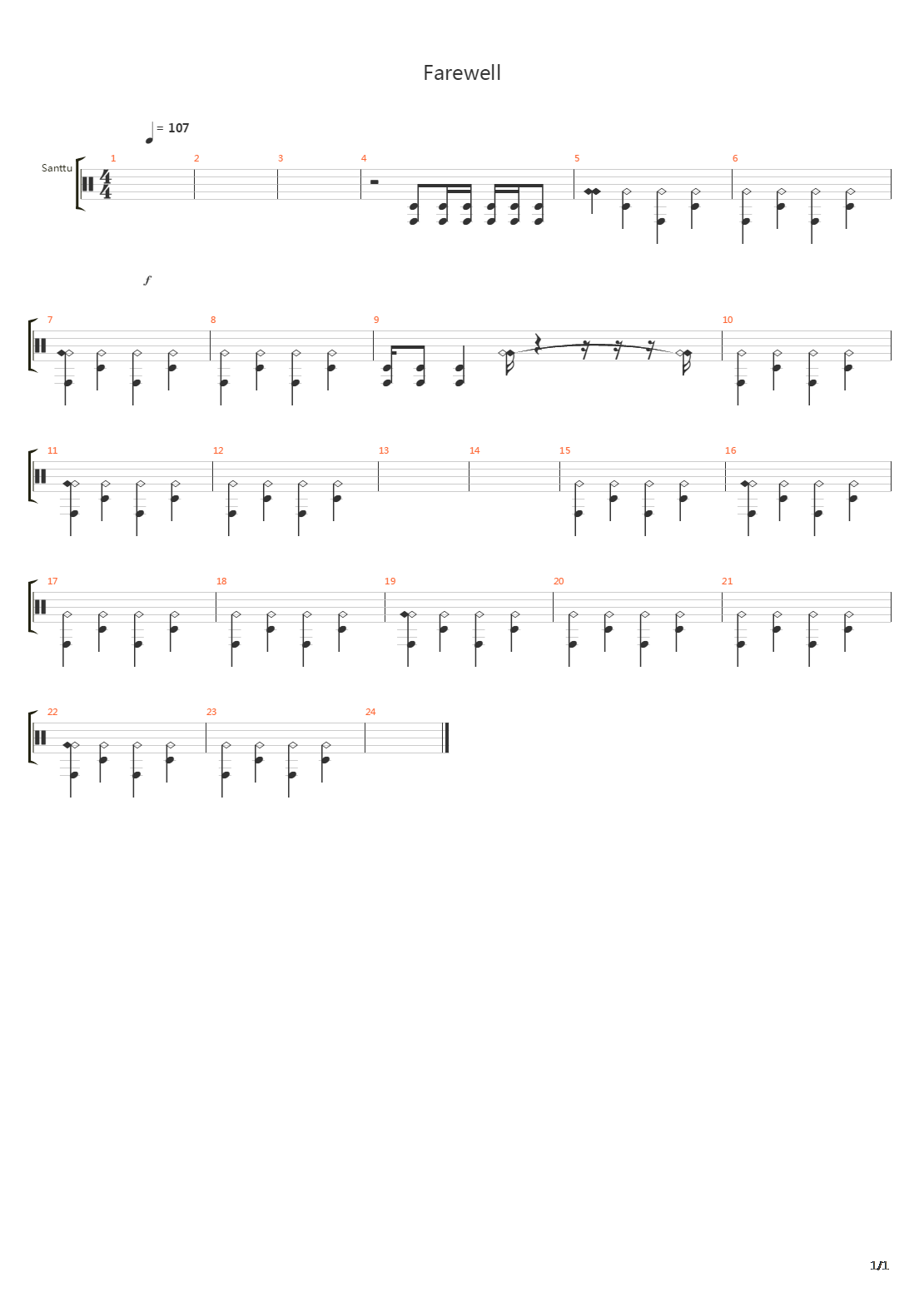 Farewell吉他谱