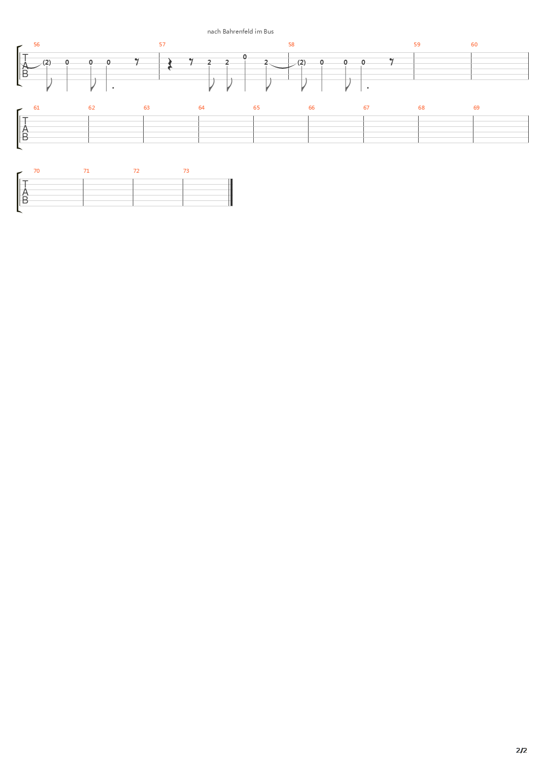 Nach Bahrenfeld Im Bus吉他谱