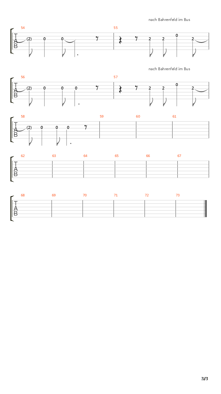 Nach Bahrenfeld Im Bus吉他谱
