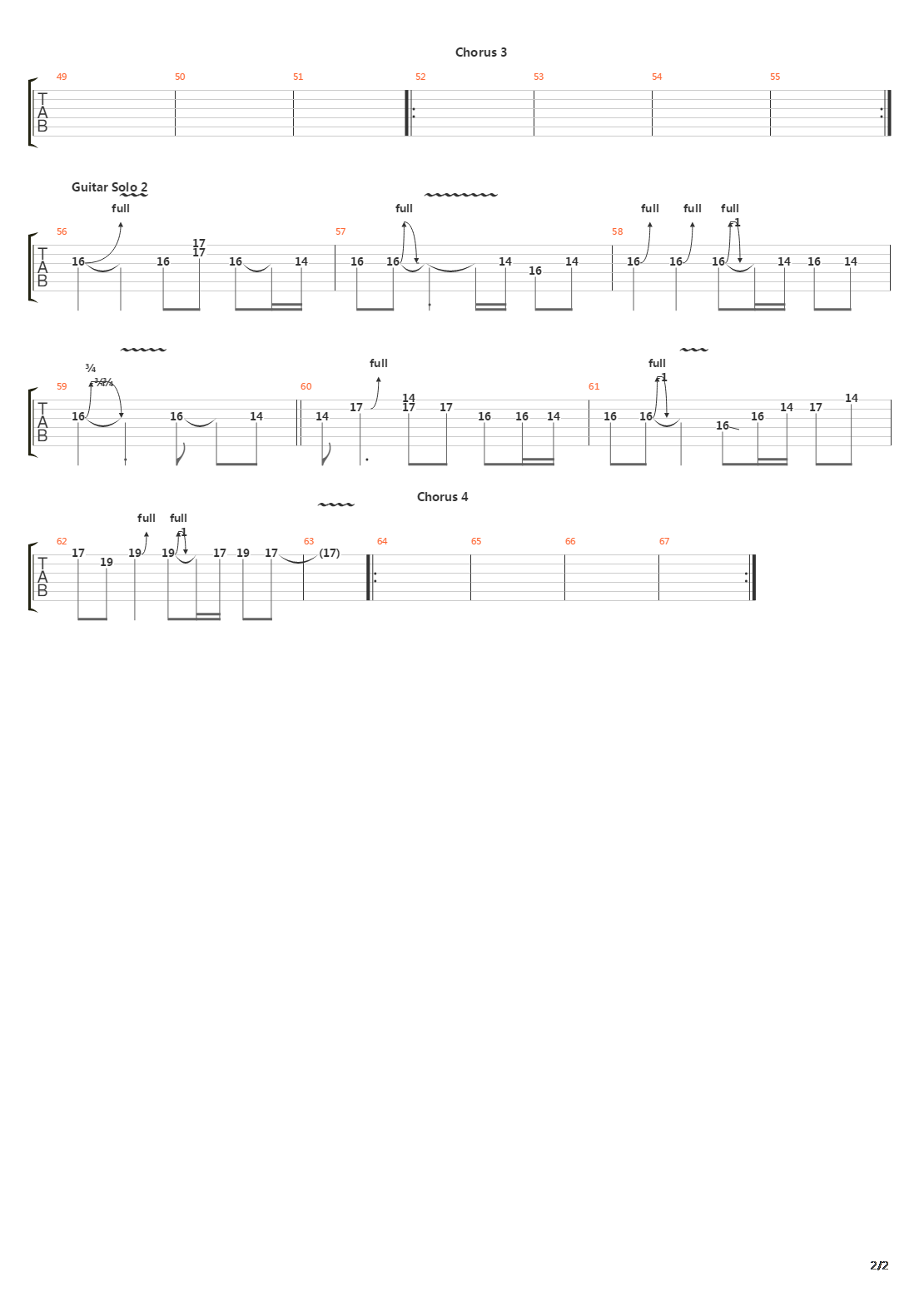 2 4 6 8 Motorway吉他谱