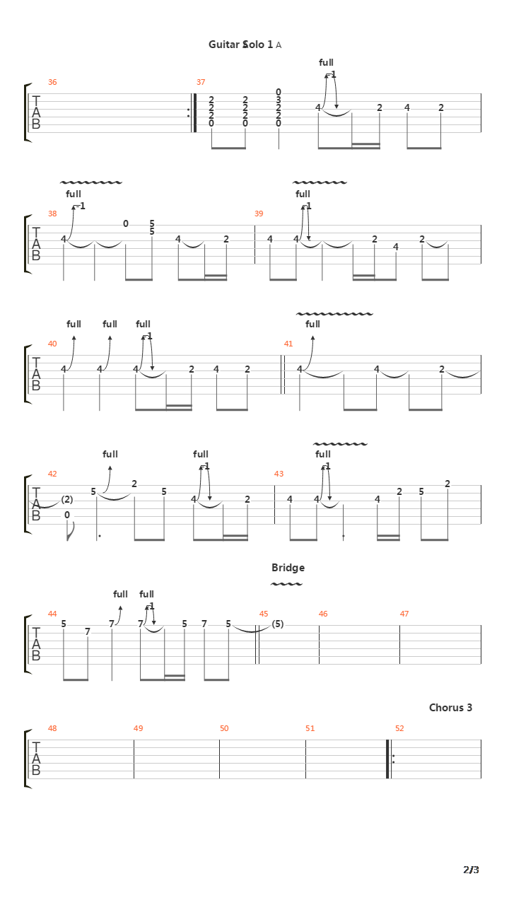 2 4 6 8 Motorway吉他谱