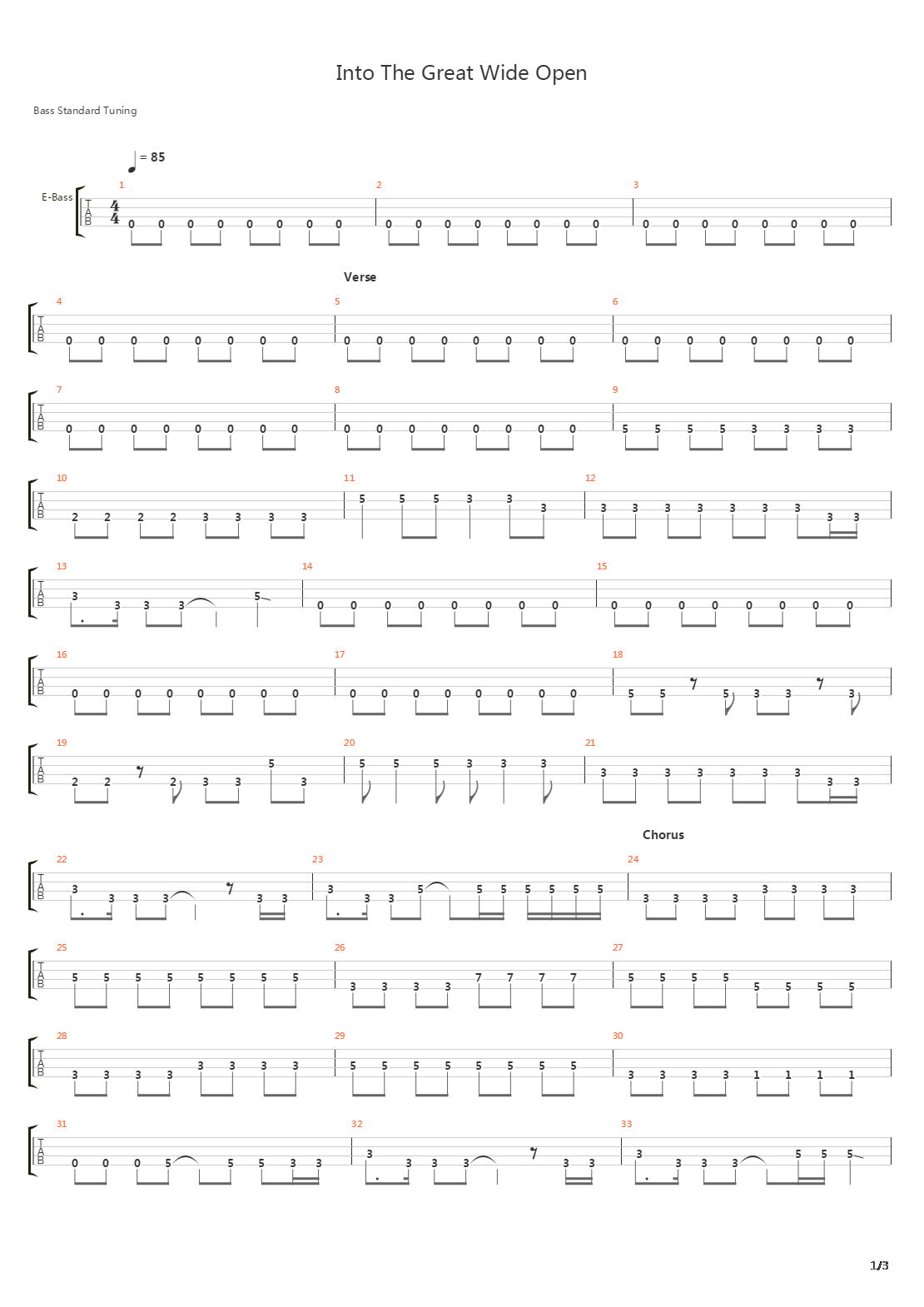 Into The Great Wide Open吉他谱