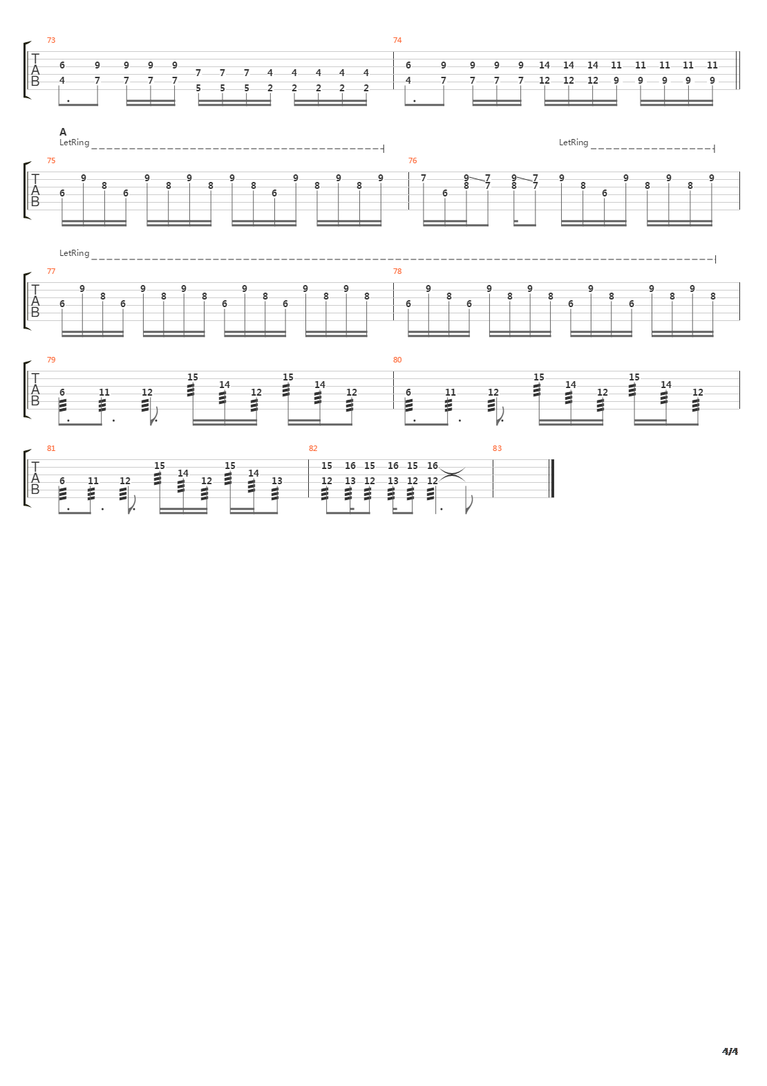 South Paw吉他谱