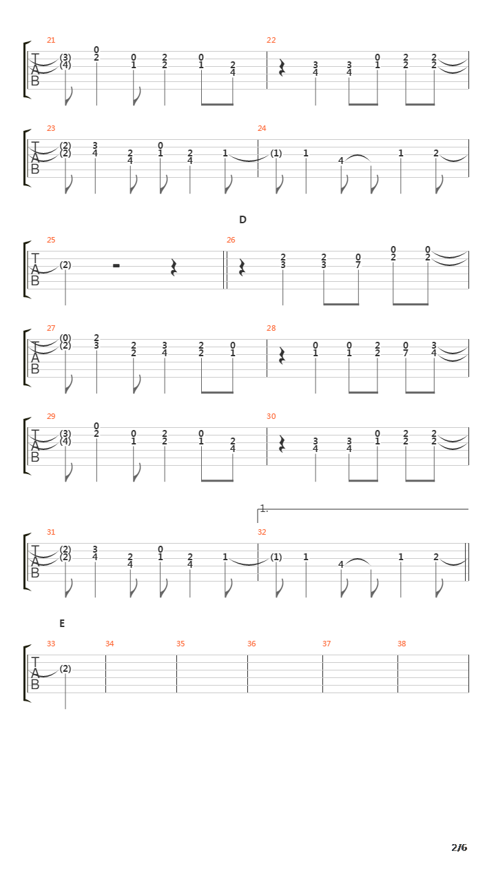 Nocturne No9吉他谱