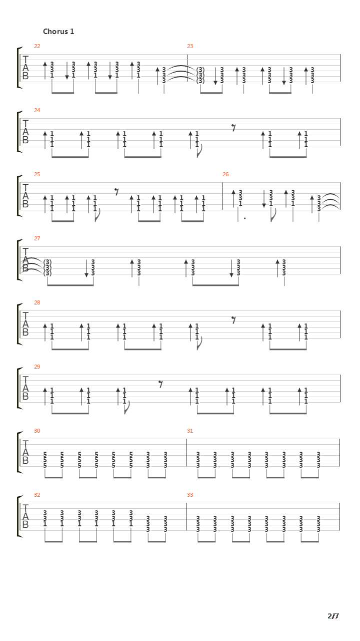 Take Me Down吉他谱