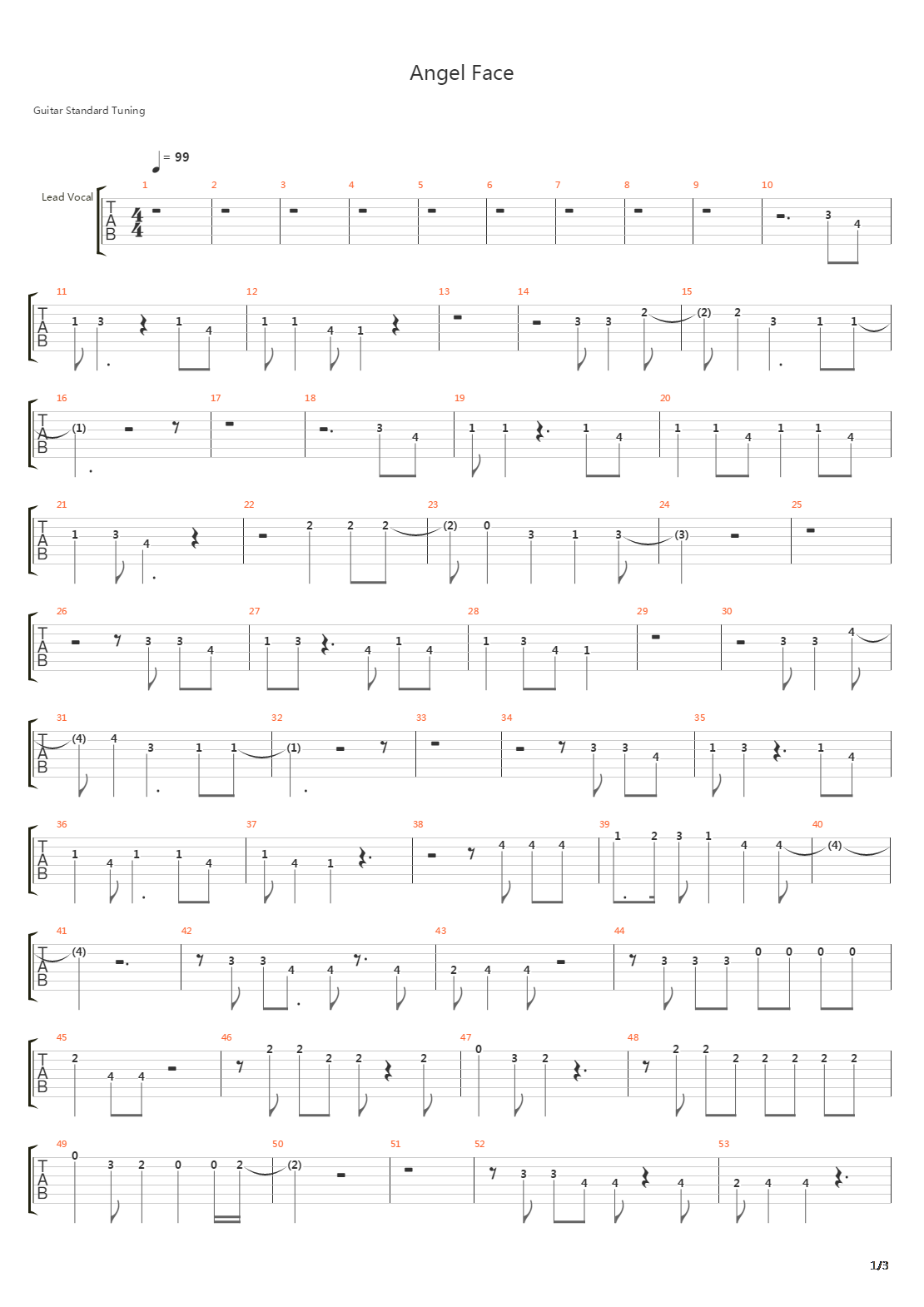 Angel Face吉他谱