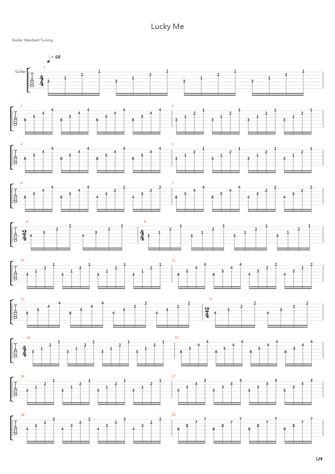 Lucky Me吉他谱