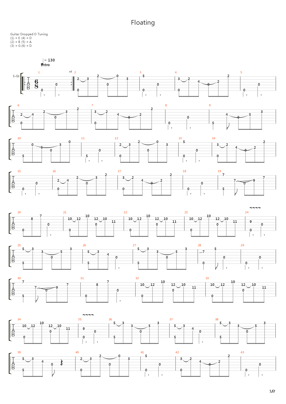 Floating吉他谱