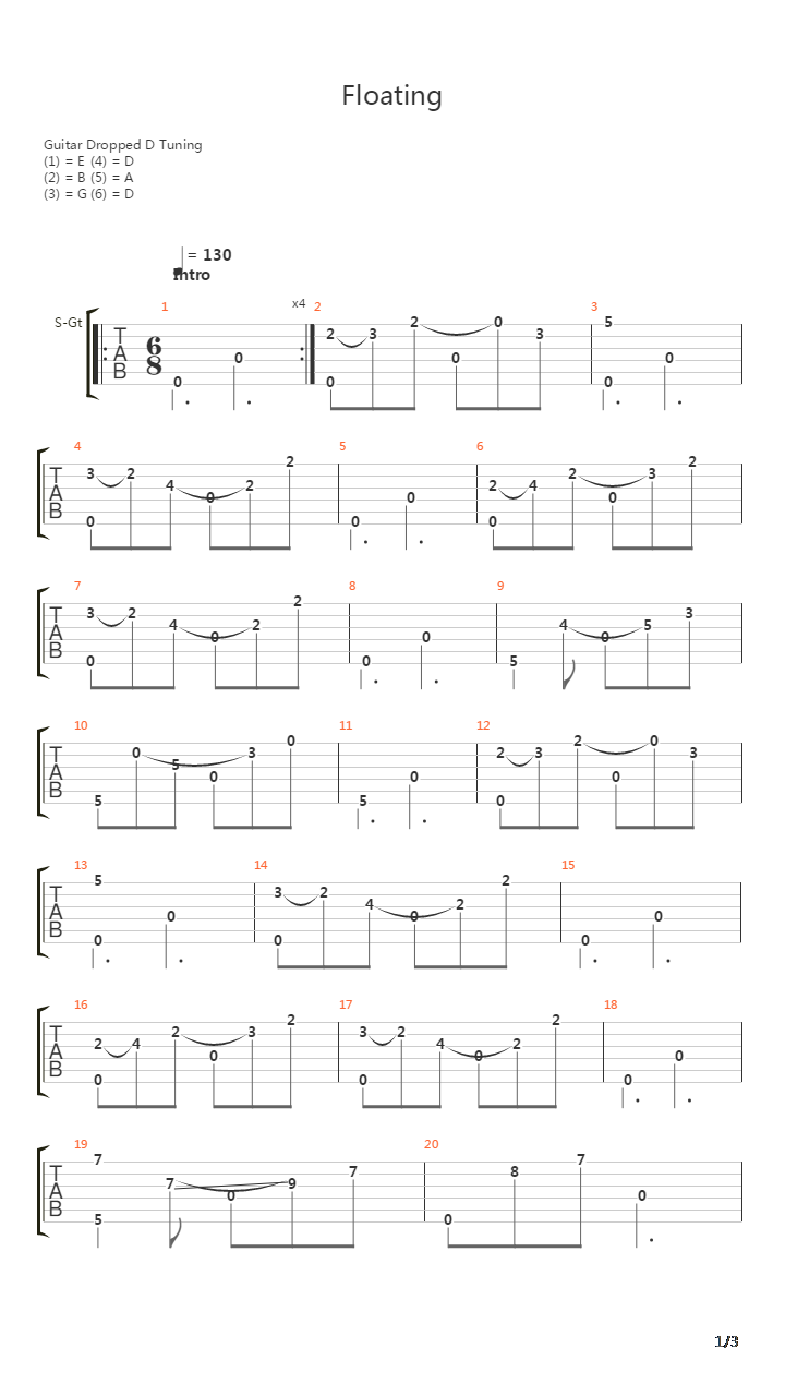 Floating吉他谱