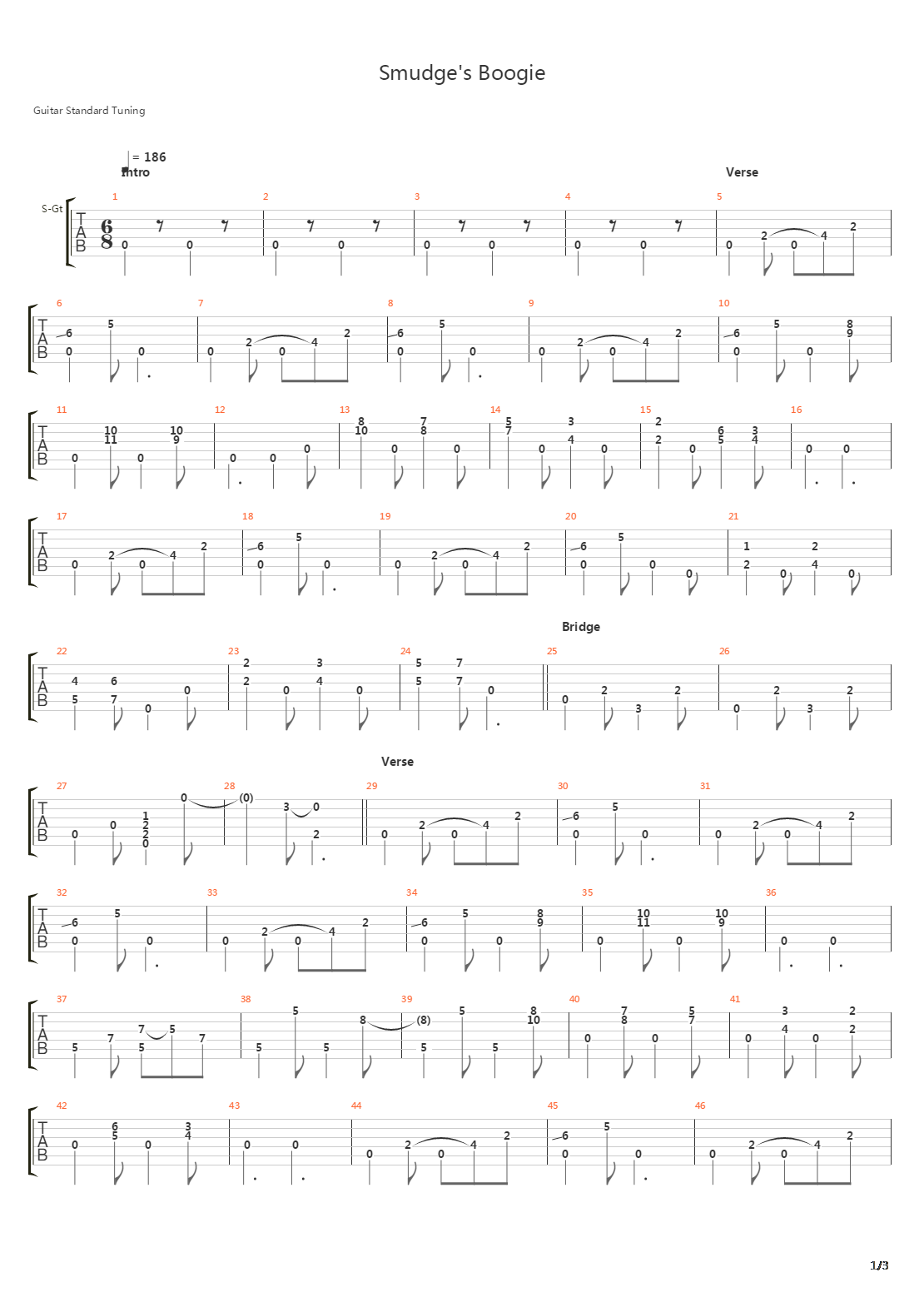Smudges Boogie吉他谱