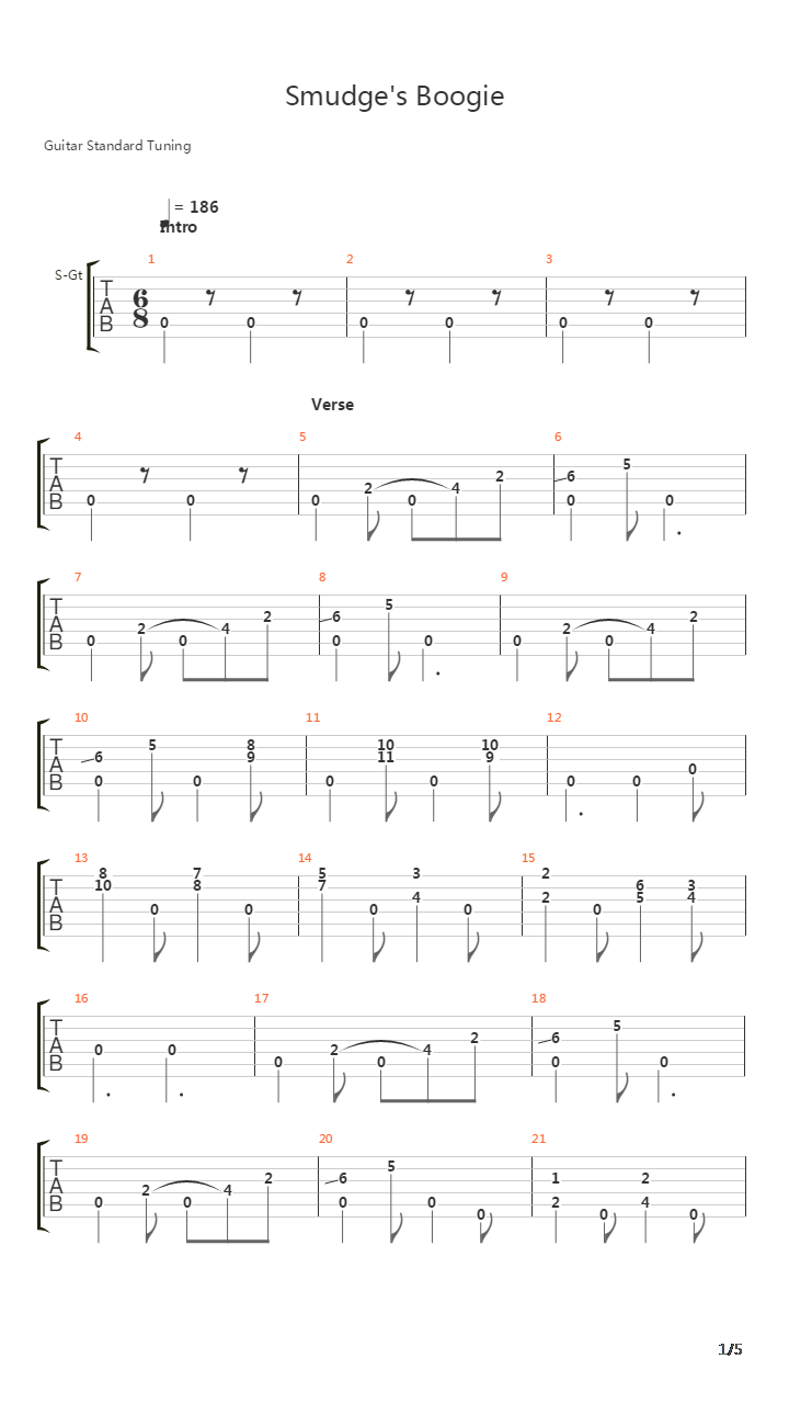 Smudges Boogie吉他谱