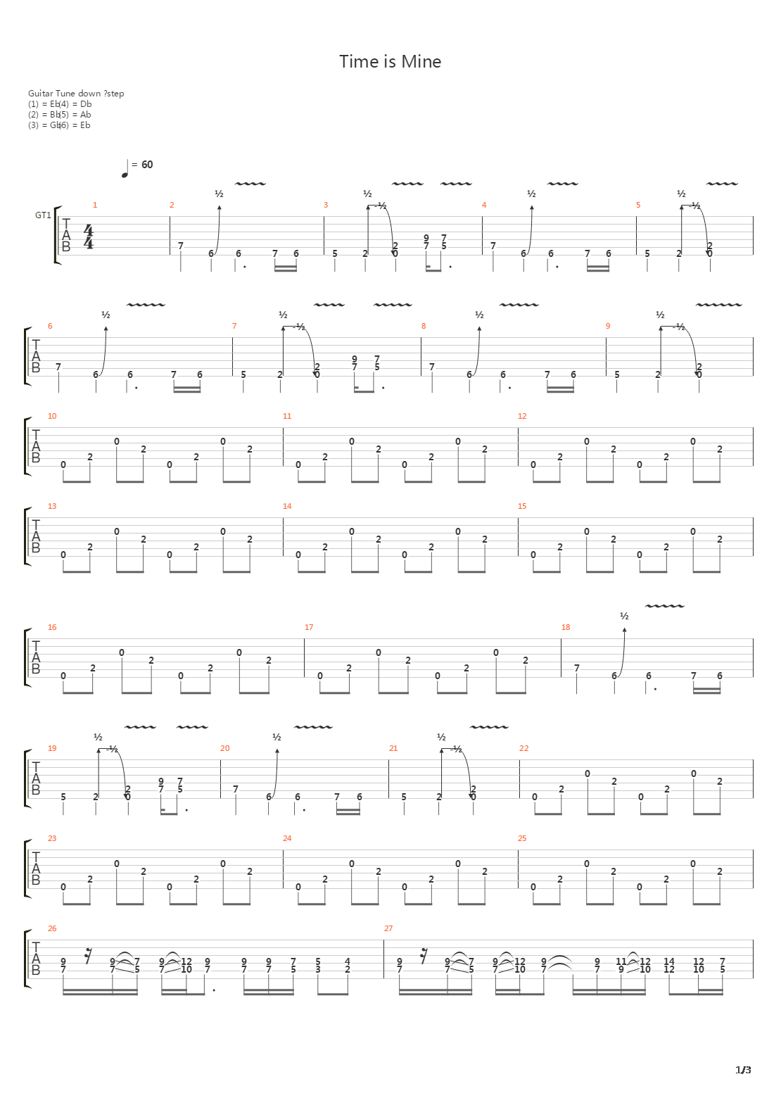 Time Is Mine吉他谱