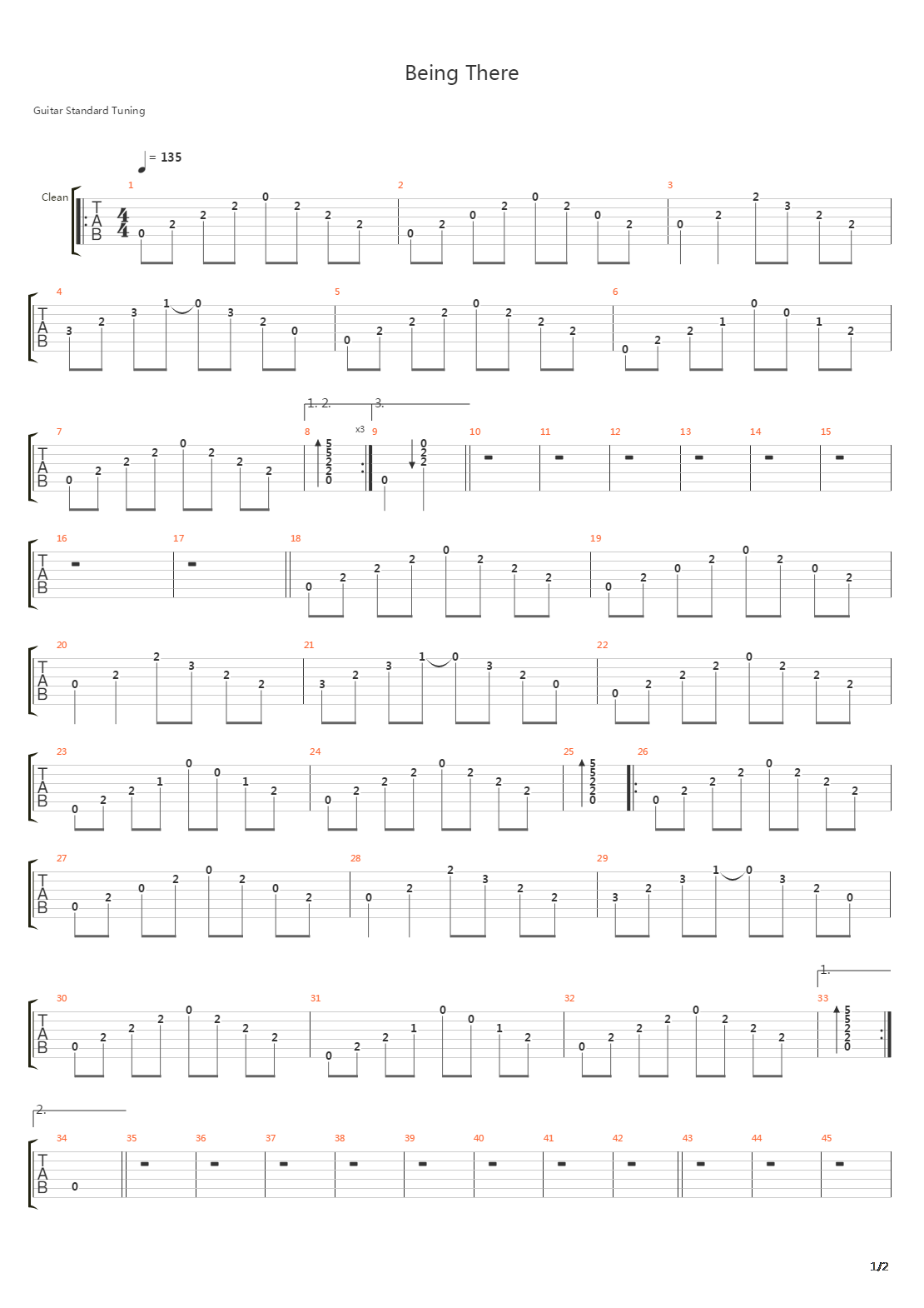 Being There吉他谱
