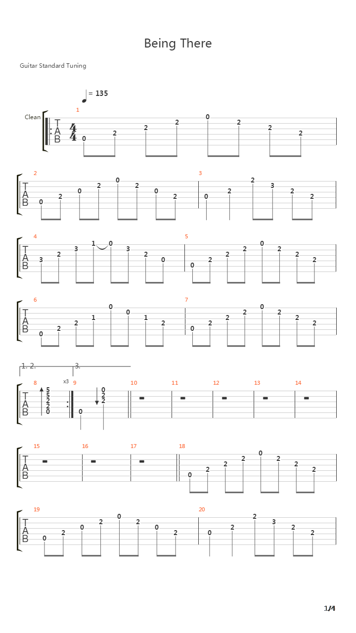 Being There吉他谱