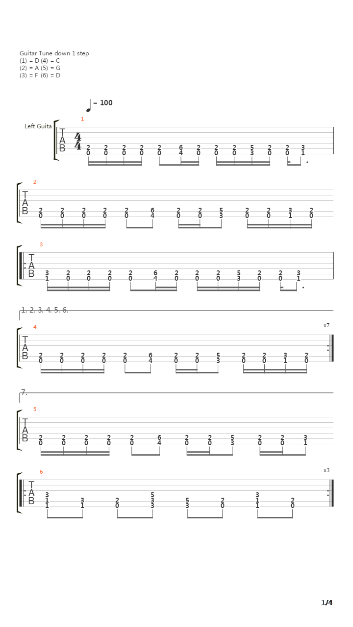 A Funeral For The Masses吉他谱