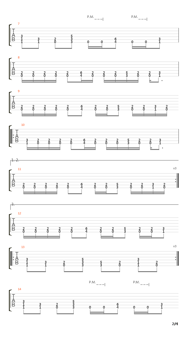 A Funeral For The Masses吉他谱