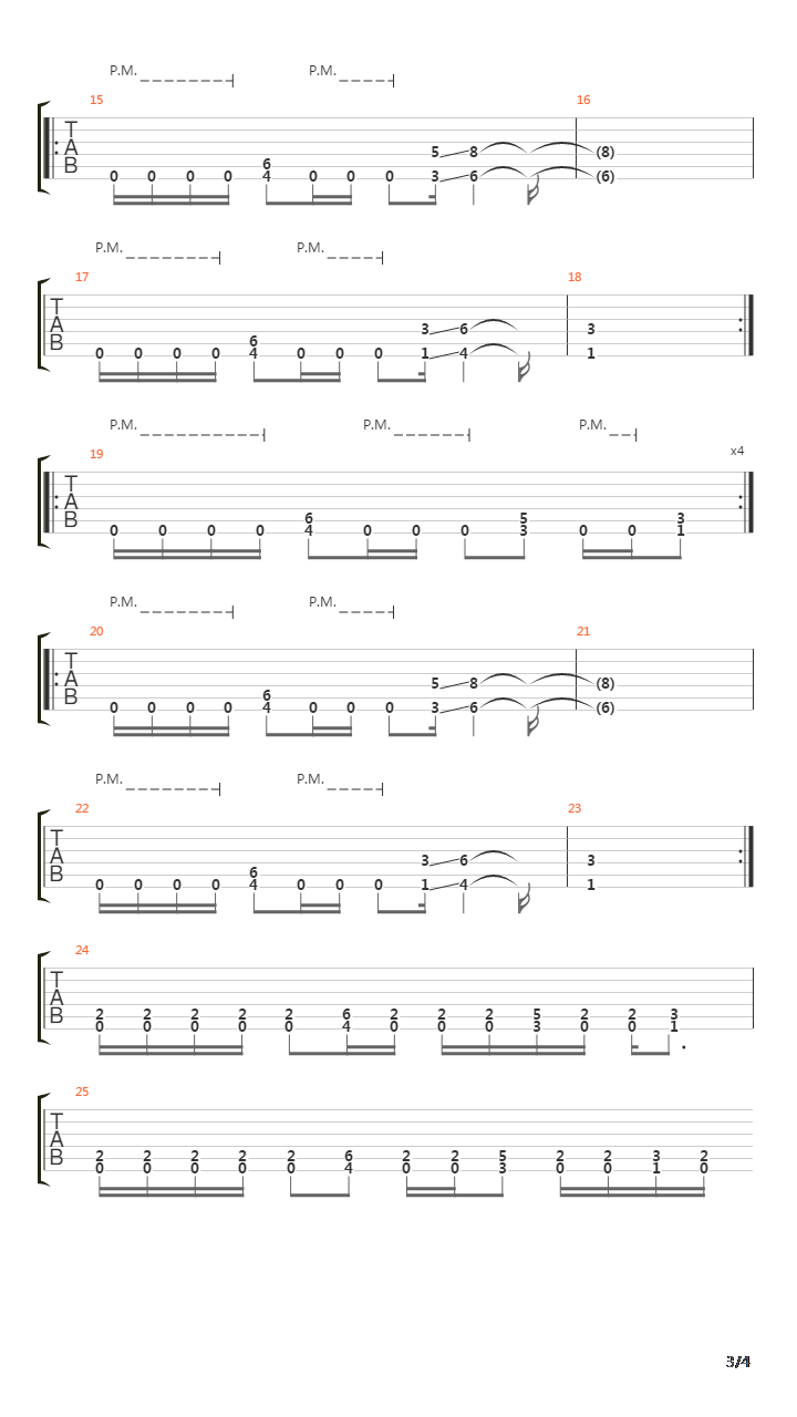 A Funeral For The Masses吉他谱