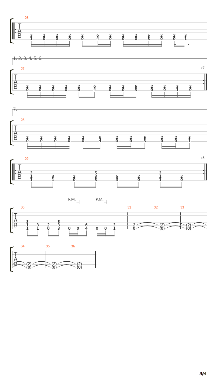 A Funeral For The Masses吉他谱