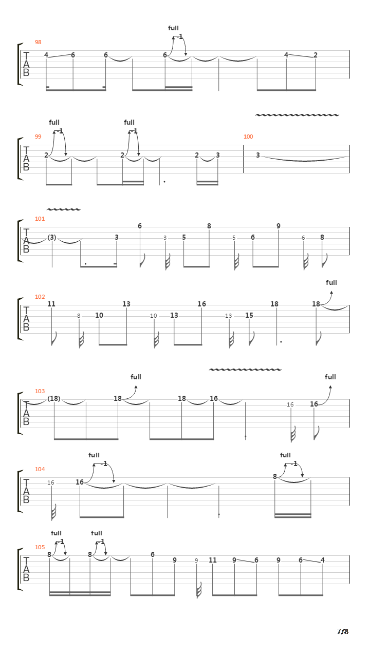 99吉他谱