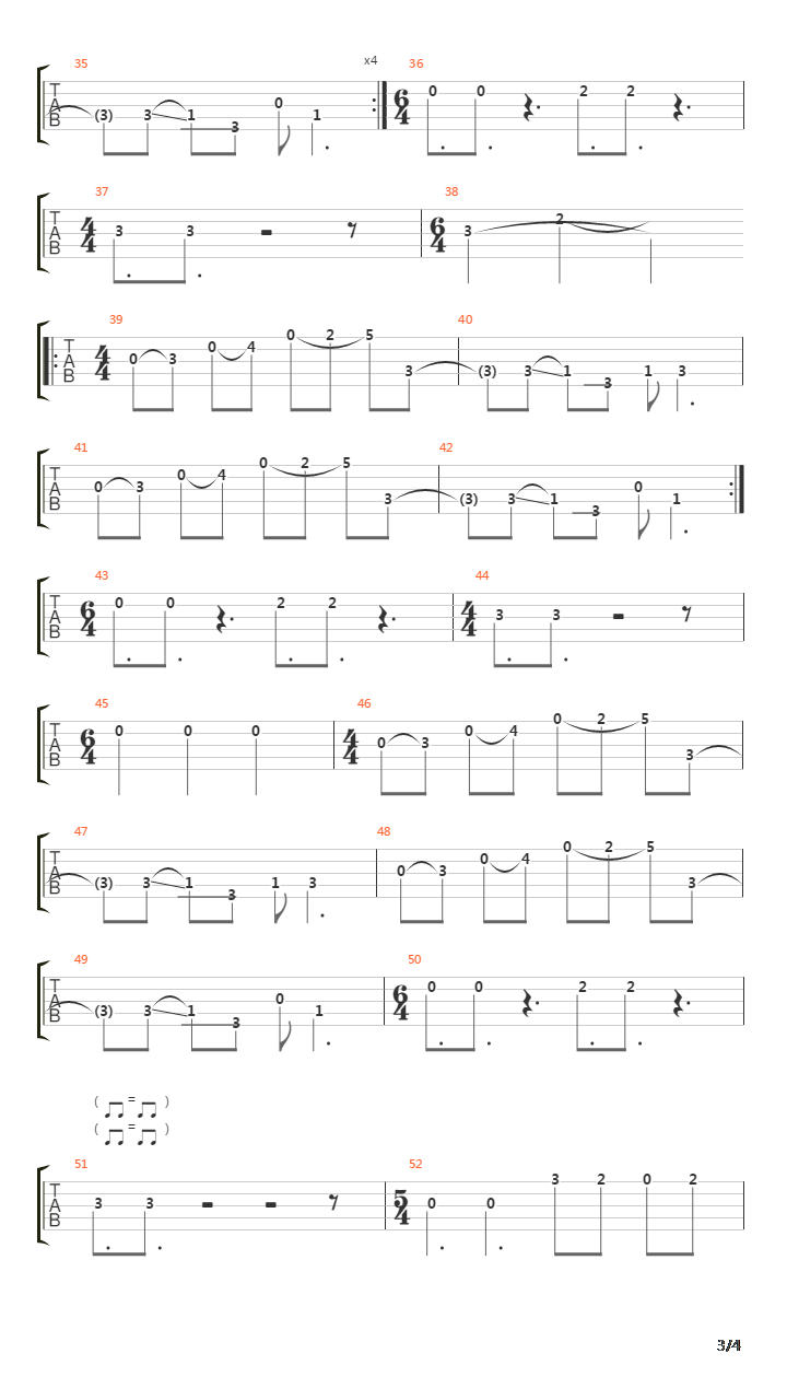 Falling In Between吉他谱