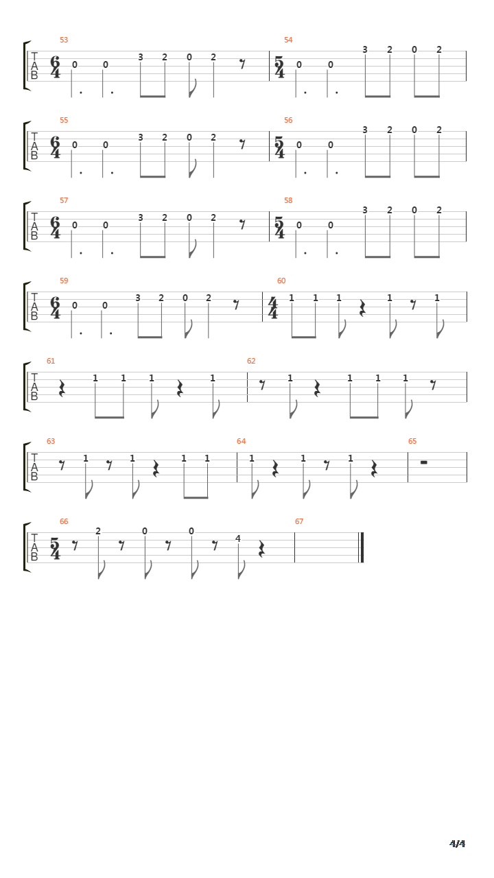 Falling In Between吉他谱