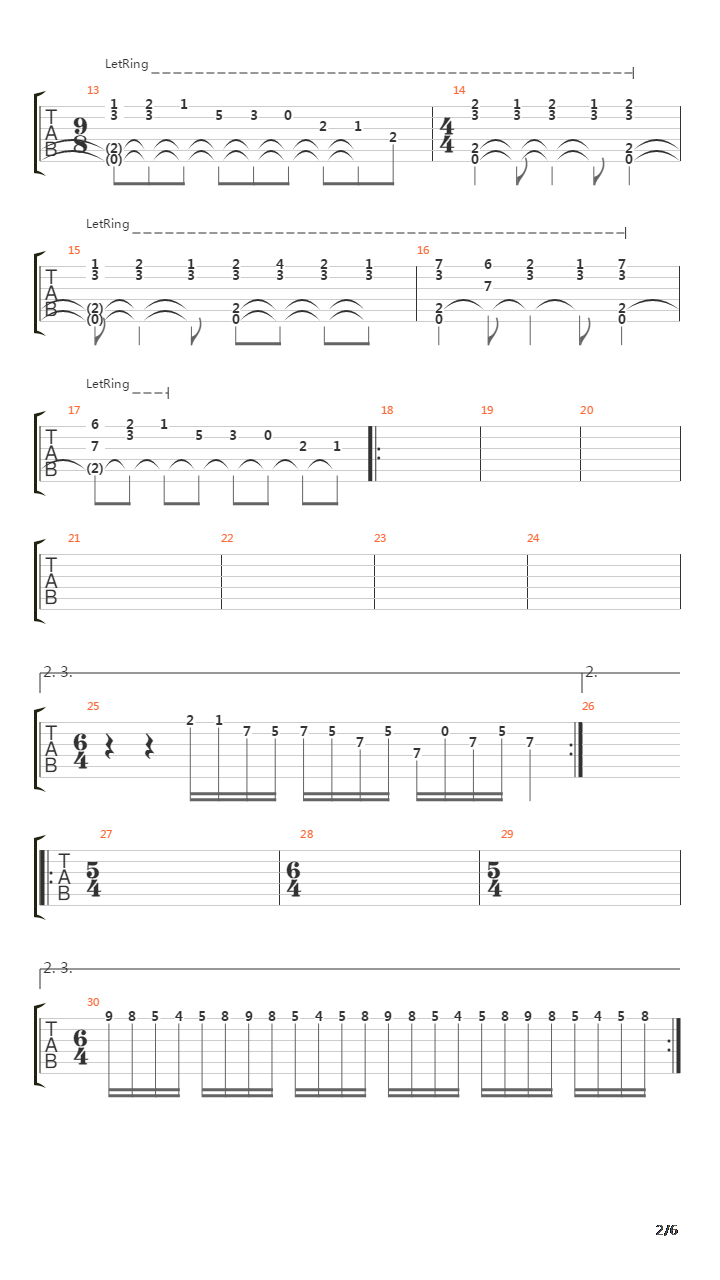 Falling In Between吉他谱