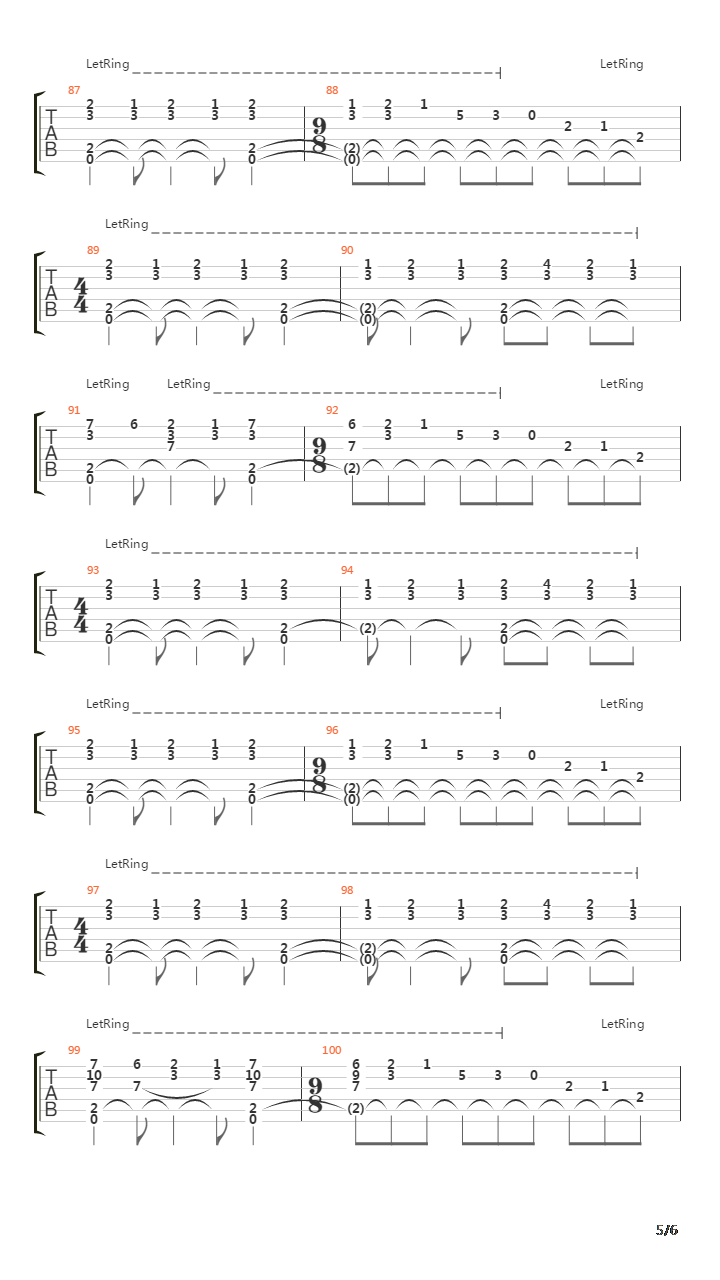 Falling In Between吉他谱