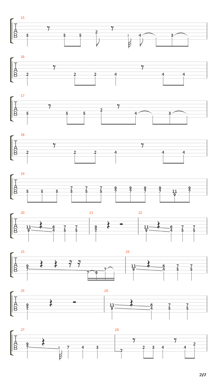 Hold The Line吉他谱