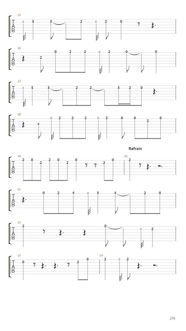 Hold The Line吉他谱