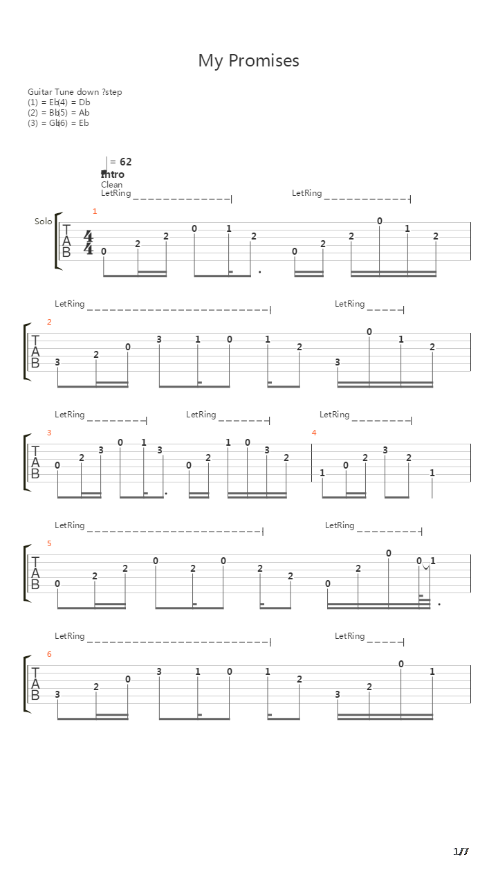 My Promise吉他谱