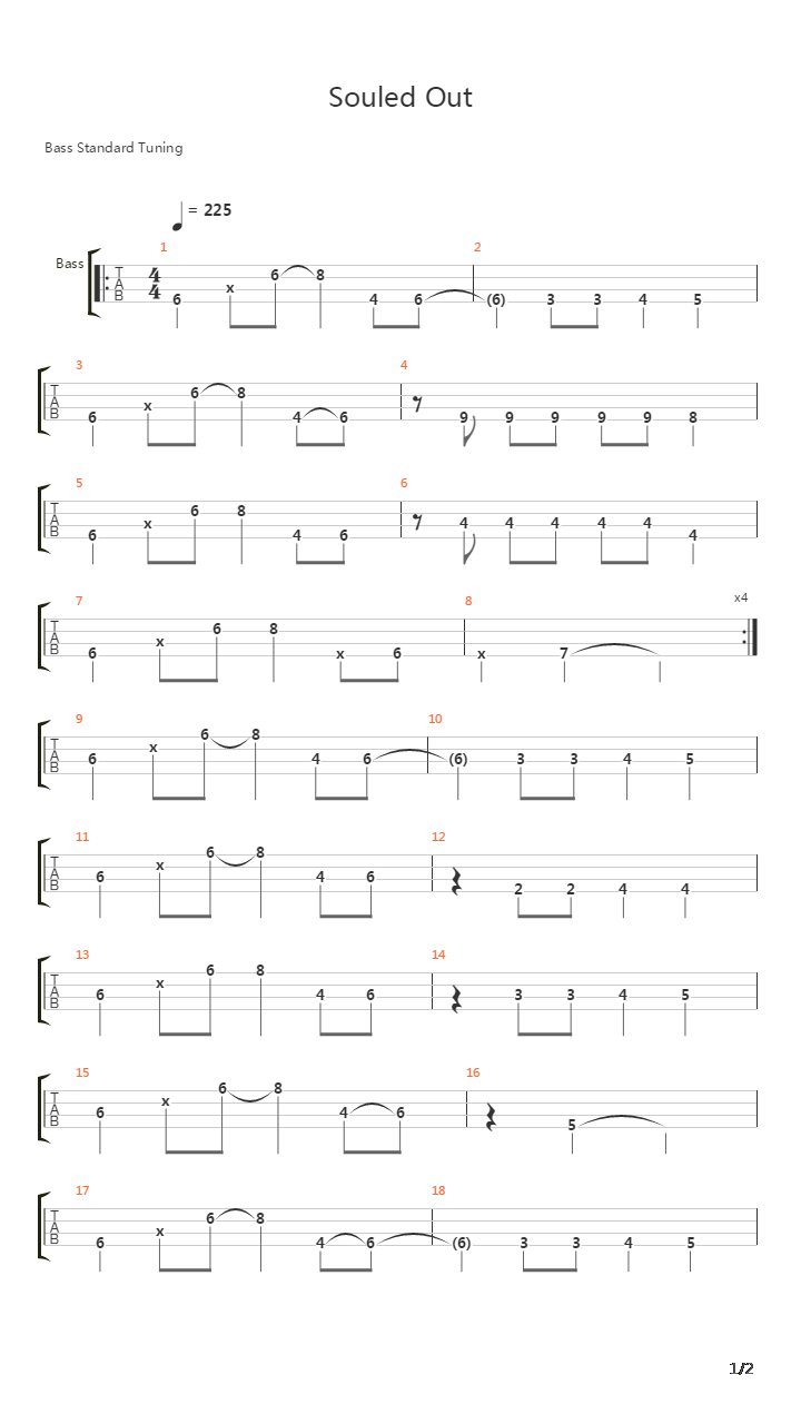 Souled Out吉他谱