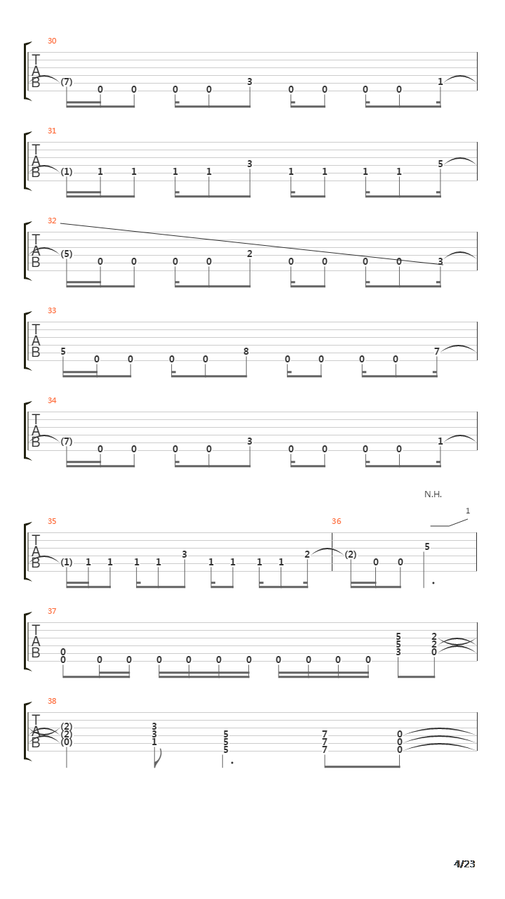 Without Walls吉他谱