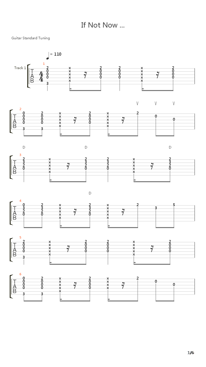 If Not Now吉他谱